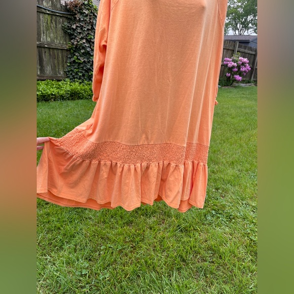 Free People Beach open back babydoll dress MEDIUM boho‎ oversized pockets - Picture 8 of 15